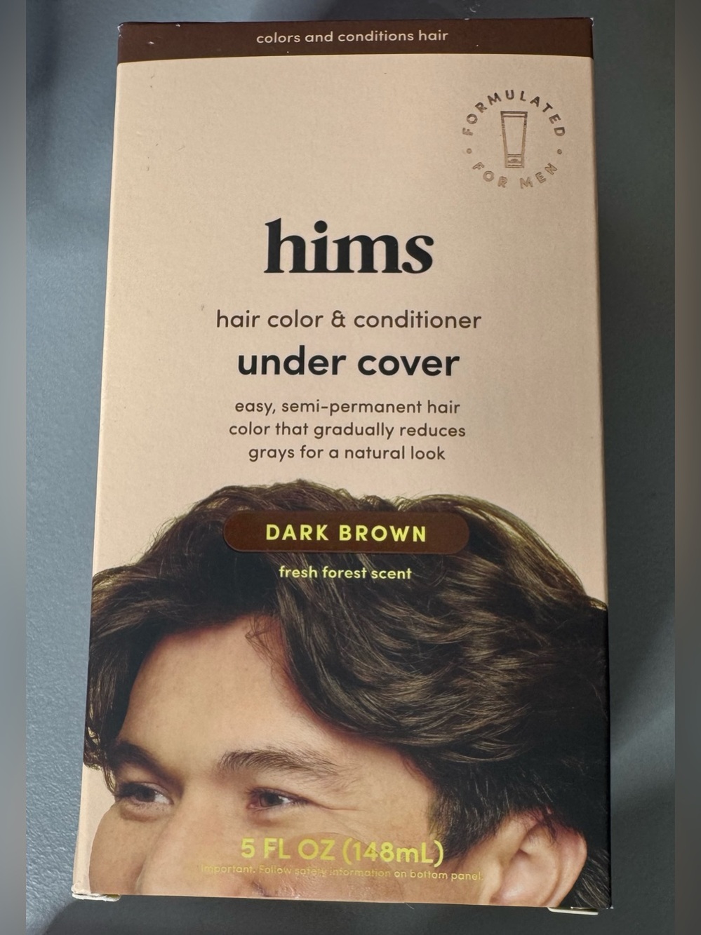 hims Under Cover Hair Color & Conditioner — Dark Brown